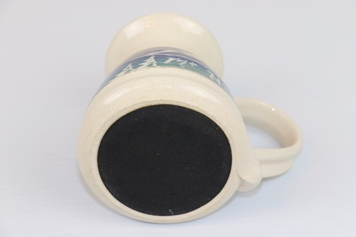Handmade Mt Mount Hood Oregon Art Pottery Mug Cup Blue Green - Picture 8 of 8