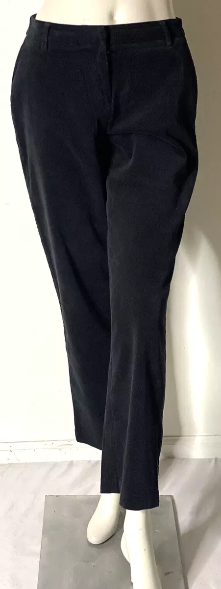 CROFT & BARROW Women Petite Black Stretch Mid Rise Pants Size 4P