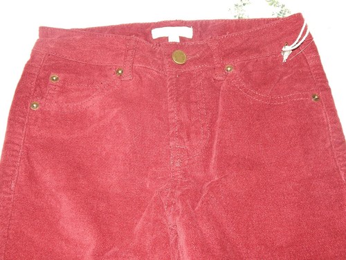 NWT Chelsea and Violet Girls Medium Red Burgundy Corduroy Pants - Picture 3 of 5