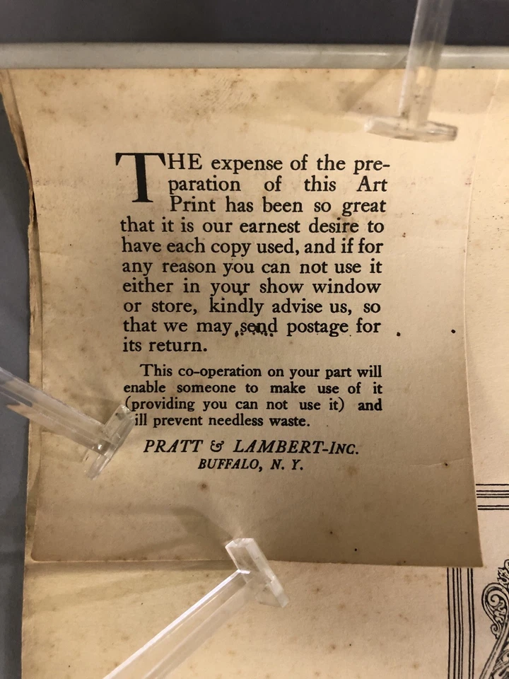 Póster publicitario Pratt & Lambert Vitralite 1917 The Long-Life esmalte blanco Foto 2 de 4