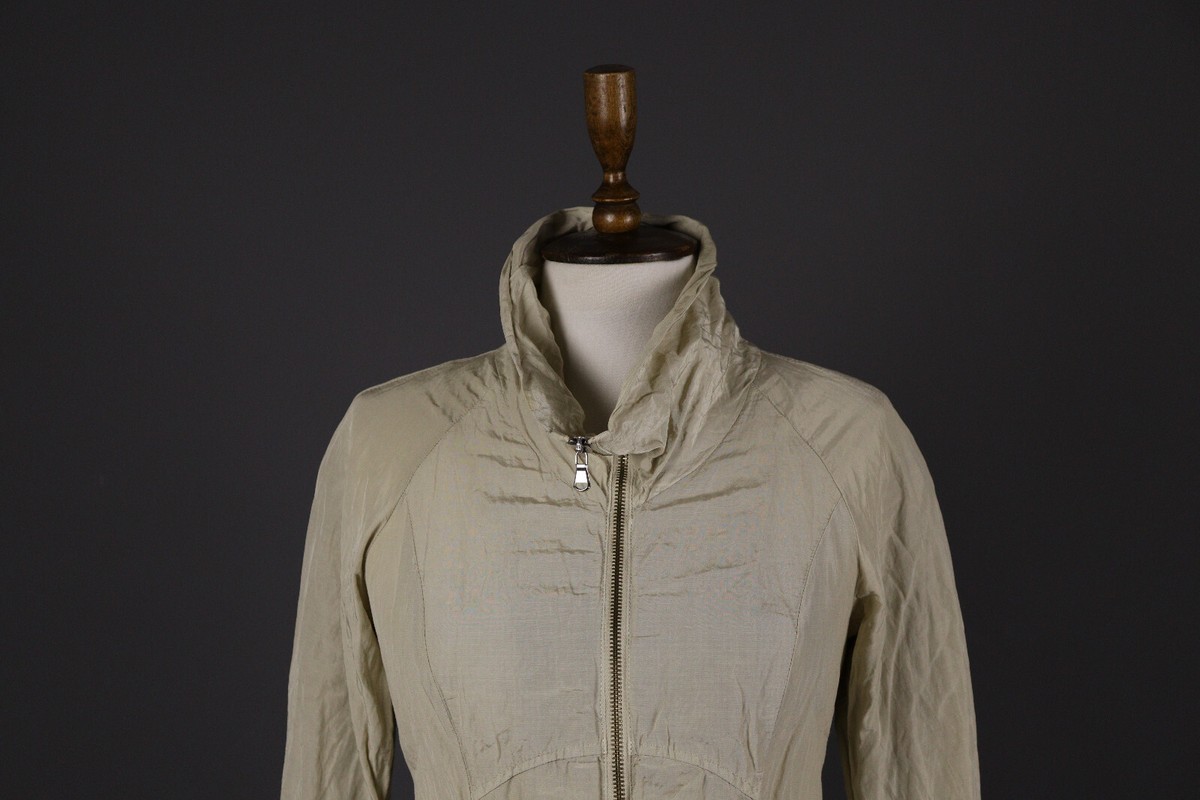 Transit Par Such TR-900 Beige Metal Designer Full Zip Coat