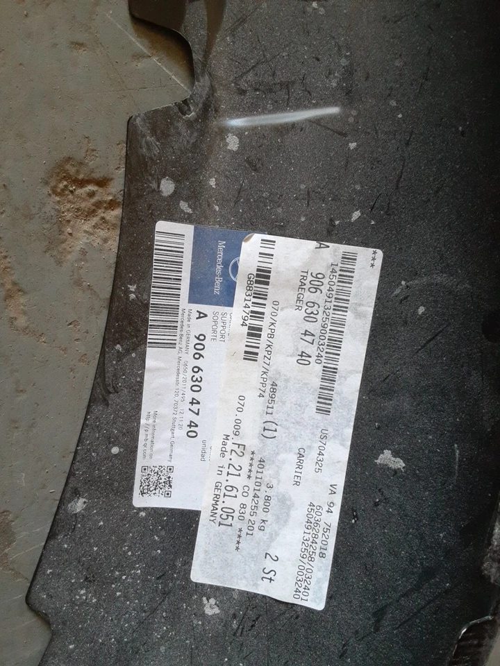 Mercedes-Benz Sprinter 2500 3500 2010-2015 panel interior de la rueda 906-630-47-40 Foto 4 de 4