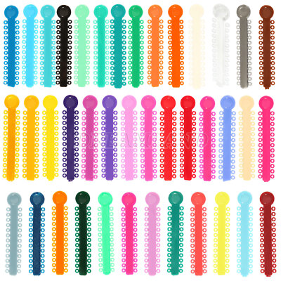 Dental Orthodontic Ligature Ties Elastic Braces Rubber Bands 45 Colors 1040 Pcs