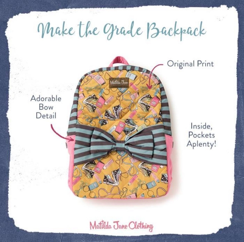Matilda Jane choose your own path make the grade backpack bag