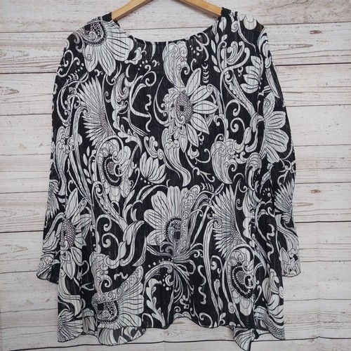 Studio 1940 Womens Plus Floral Print Blouse - Picture 3 of 16