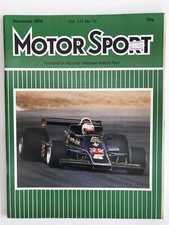 Collectable - Motor Sport Magazine - DECEMBER 1976