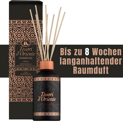 Tesori d Oriente Hammam Raumduft 200ml   Aroma Diffuser mit Duftstäbchen