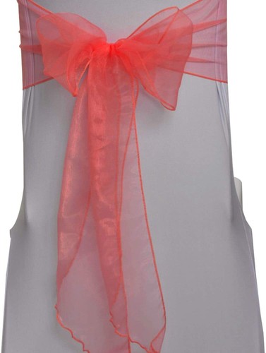 Silla de organza de boda fajas ancho lazo completo para decoración de fiesta 1x-100x - Imagen 61 de 391