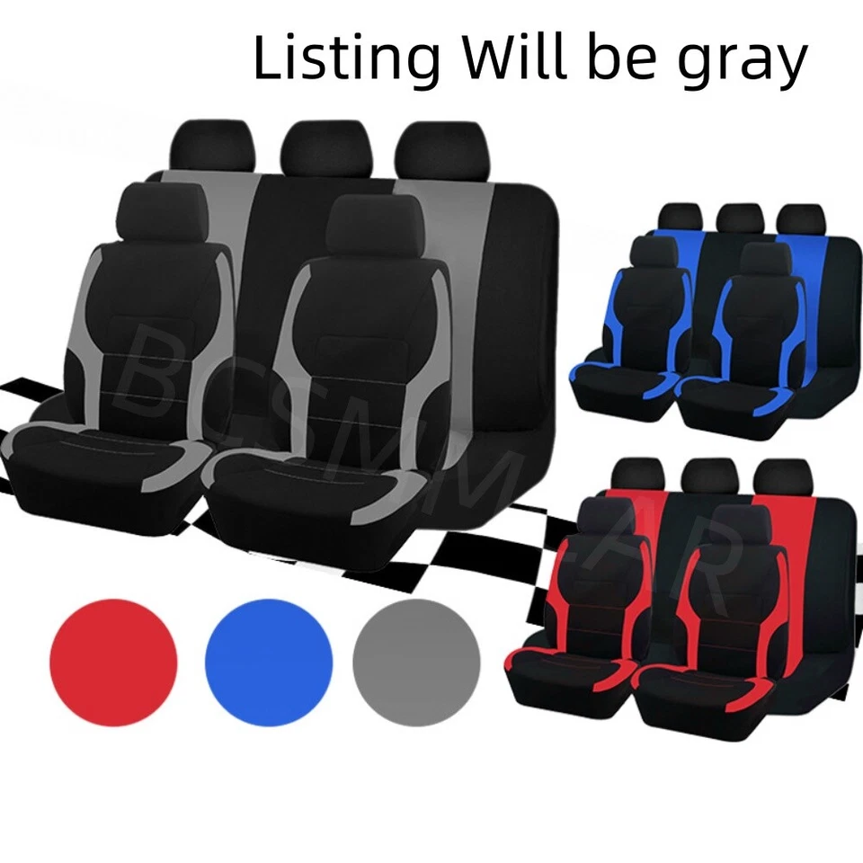 Juego completo de fundas de asiento delanteras traseras protectoras de cojín lavables para cuatro estaciones Foto 4 de 4