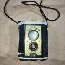 Eastman Kodak Brownie Reflex Synchro Model Black Gold Film Box Camera/ Untested