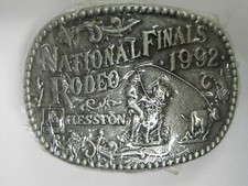 National Finals Rodeo Hesston 1992 NFR Youth Cowboy Buckle, Vintage, Orig. Pkg.