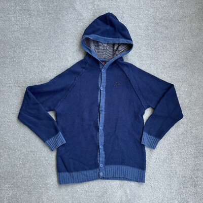 KAPPA Vintage Hoddie Strickjacke Pullover Gr. L Wolle Jumper Sweater 26013 Blau