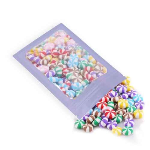 100 Bolsas Iridiscentes Color Brillante, Bolsas Holográficas con Cremallera de Lámina con Ventana Transparente - Imagen 4 de 15