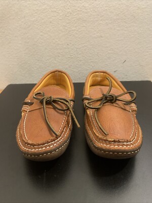 Quoddy Brown Leather Lodge Moccasin, Handsewn, Chrompak, Women's