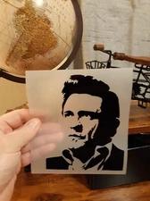 JOHNNY CASH MAN IN BLACK  BLACK PERMANENT VINYL CAR WINDOW DECAL 