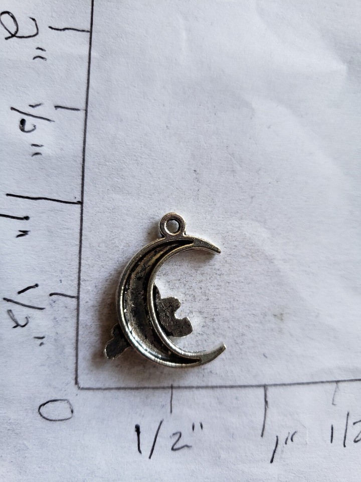 Moon with bunny charms mother earth nature astrology space | eBay