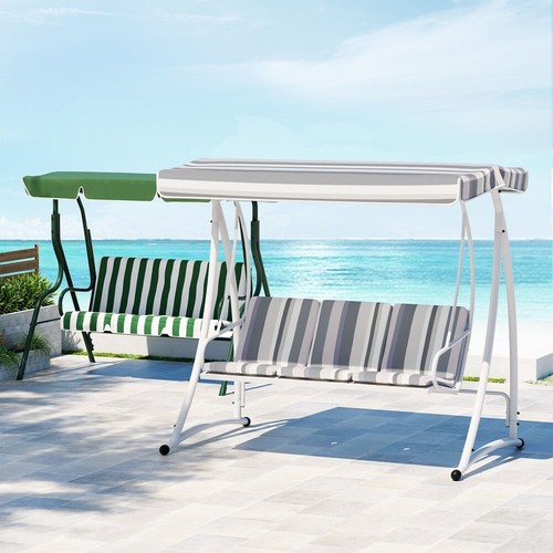 Gardeon Outdoor Swing Chair Garden Bench Furniture Canopy 3 Seater - Picture 8 of 23
