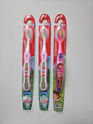 3 - Colgate Kids Toothbrush, Dora The Explorer, Extra Soft, Ages 0-2 and 2+