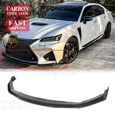 For Lexus GS-F 2016-20 TMS Style Carbon Fiber Front Bumper Lip Splitter Spoiler
