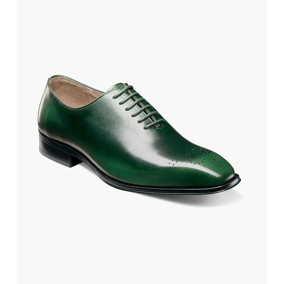 slim fit dress slacks Oswin Hyde Winston Leather Oxford Brogue - Green main image 1