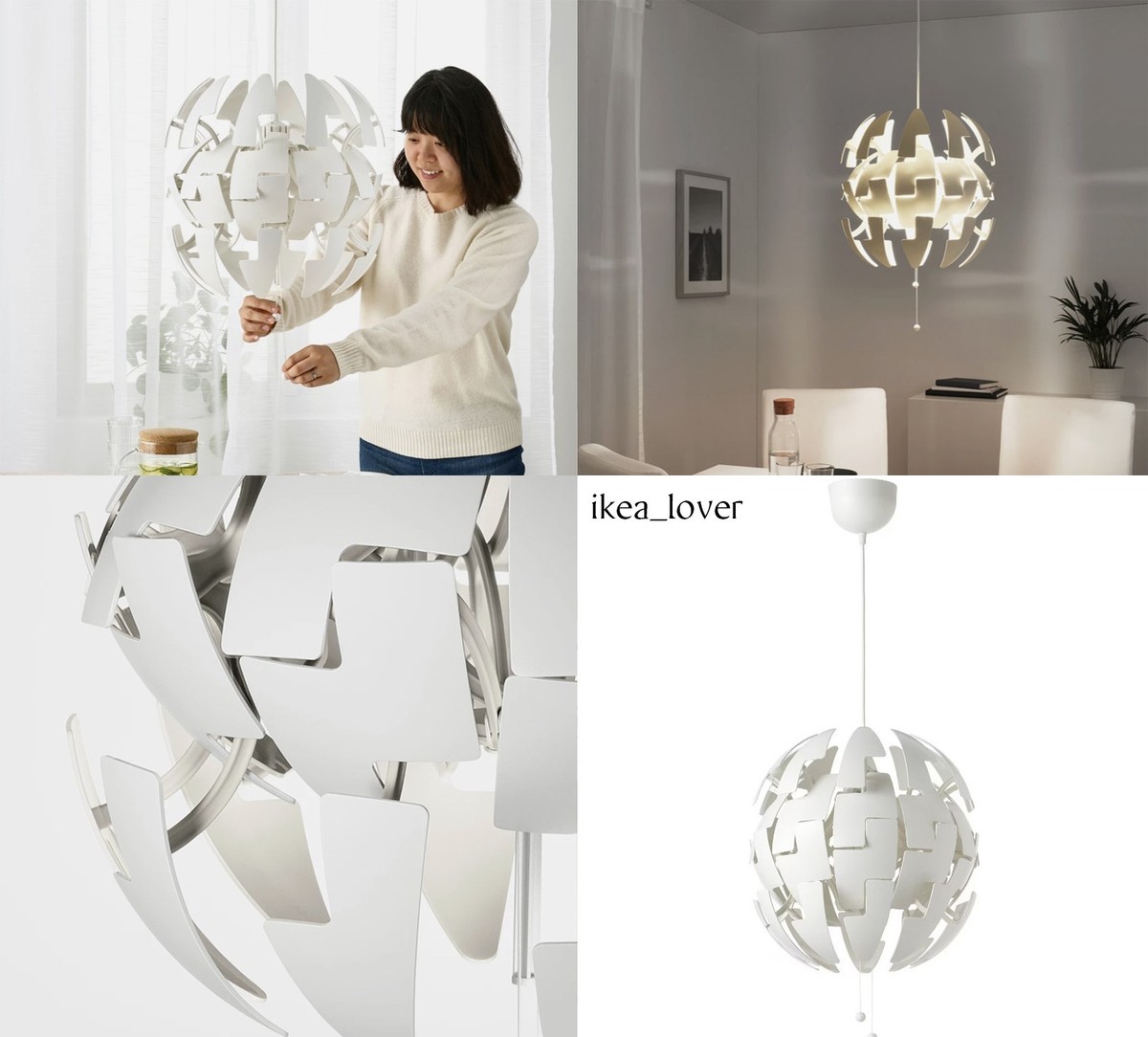 Ikea PS 2014 by David Wahl Pendant lamp, white/white color,14
