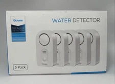 Govee Water Detector Sensor 5 Pack Model H5054 White Drip Leak Detection