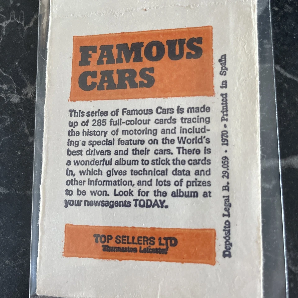  Cartões de corrida de Fórmula 1 pacote raro lacrado 1970 - Imagem 3 de 3