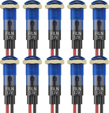 10pcs 12v Led Indicator Light 8mm 516 Ip67 Waterproof Panel Mount Pilot Lights 10pcs 12v Led Indicator Light 8mm 516 Ip67 Waterproof Panel Mount Pilot Lights