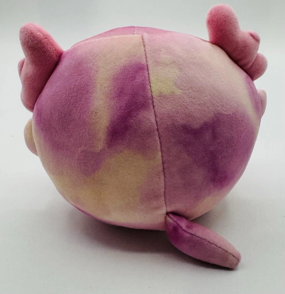 Animal Adventure Spring Axolotl Plush 5” Tie Dye Pink Cream Stuffed Animal 2024 - Image 3 of 4