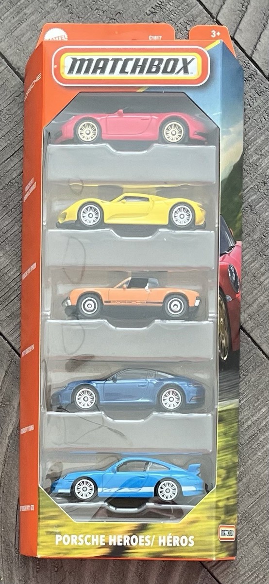 Matchbox Porsche Heroes 5 Pack 911 GT3, Targa, Carrera, 914, 918