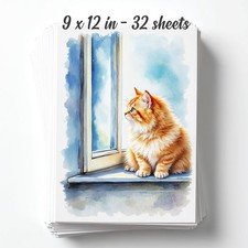 Watercolor Paper Pad 32 Sheets 9x12 Inch 140lb 300gsm 100 Cotton Painting
