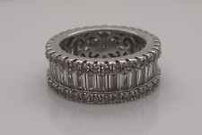 Suzy Levian Ring, Size 8, Cubic Zirconia Bagu...