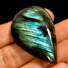 64 Ct Natural Labradorite Pear Cabochon Loose Gemstone For Jewelry 43X27X7 mm
