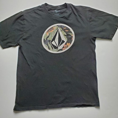 Volcom Black Short Sleeve Graphic Logo Tee