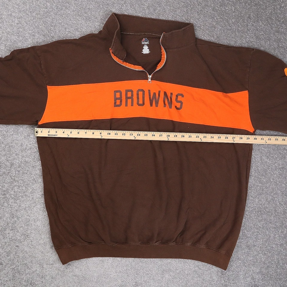 Толстовка на молнии NFL Cleveland Browns USA Football 5XL коричневая оранжевая с длинным рукавом - Изображение 4 из 4