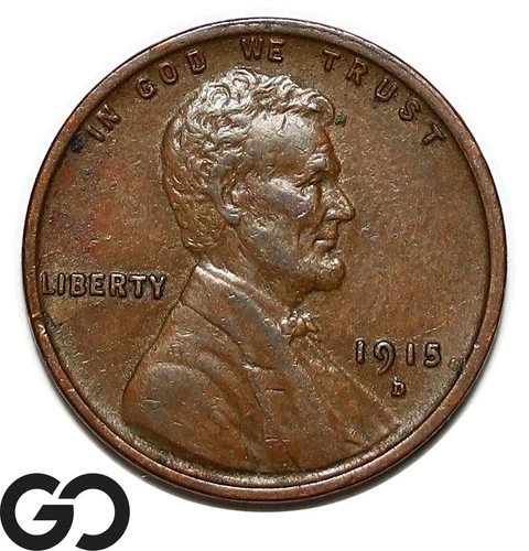 1915-D Lincoln Cent Wheat Penny, Choice AU+
