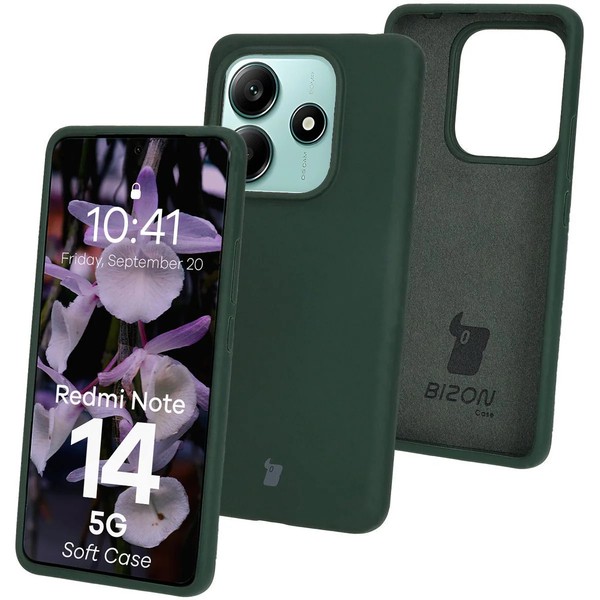 HandyhüLle FüR Xiaomi Redmi Note 14 5G Bizon Case Cover Schutz HüLle DunkelgrüN-image