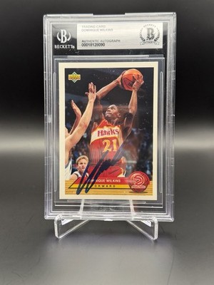 Upper Deck 1991-92 Dominique Wilkins Auto P1 Hawks BGS Authentic auto BAS