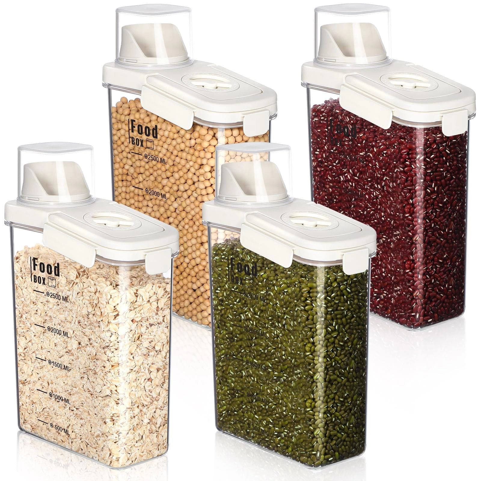 Blushtier 4 PCS Cereal Containers Storage 2.5L Airtight Large Dry Food Contai...
Opens in a new wind