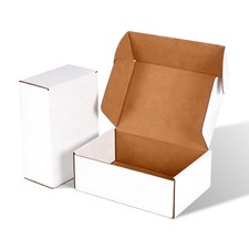 Corrugated Shipping Mailer Boxes 9x6x2 Inch White 40 Pack For Small Business Pac