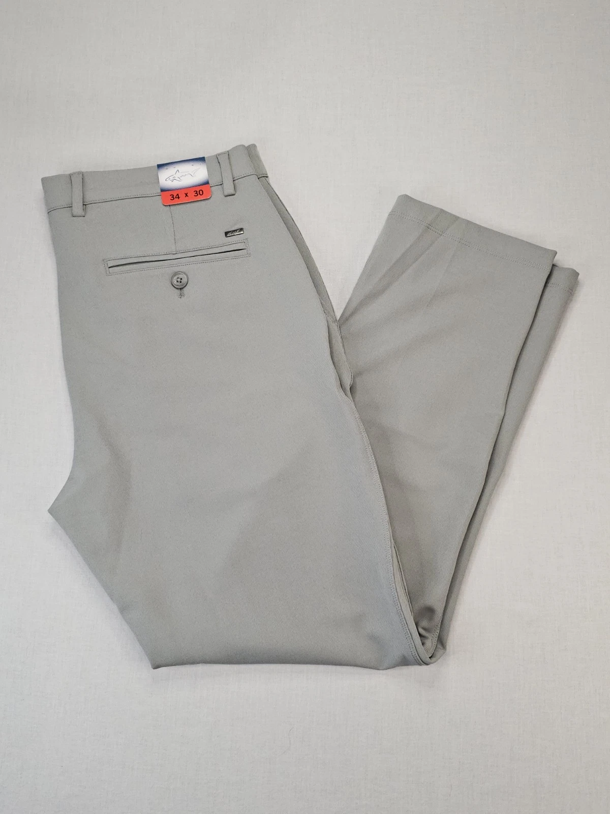 Greg Norman Men's Textured Stretch Chino Pant Pants Gray Size 34x30 NWT Golf