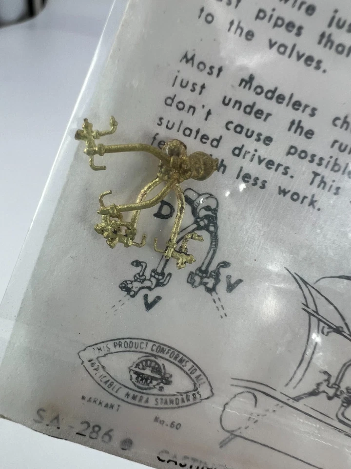 Cal-Scale HO Model Train Repro Part Brass #SA-286 Sander Valve Set New - Image 2 of 3