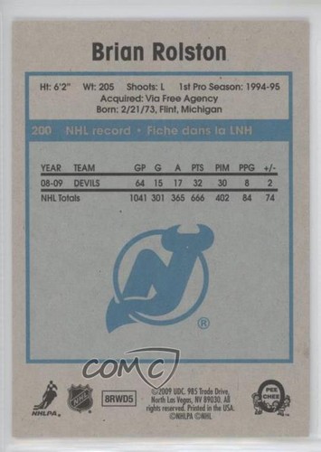 2009-10 O-Pee-Chee Retro Brian Rolston #200 - Zdjęcie 2 z 4