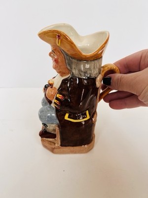 Vintage Hand Painted Artone Toby Jug England Colonial Man Pub Decor 7 