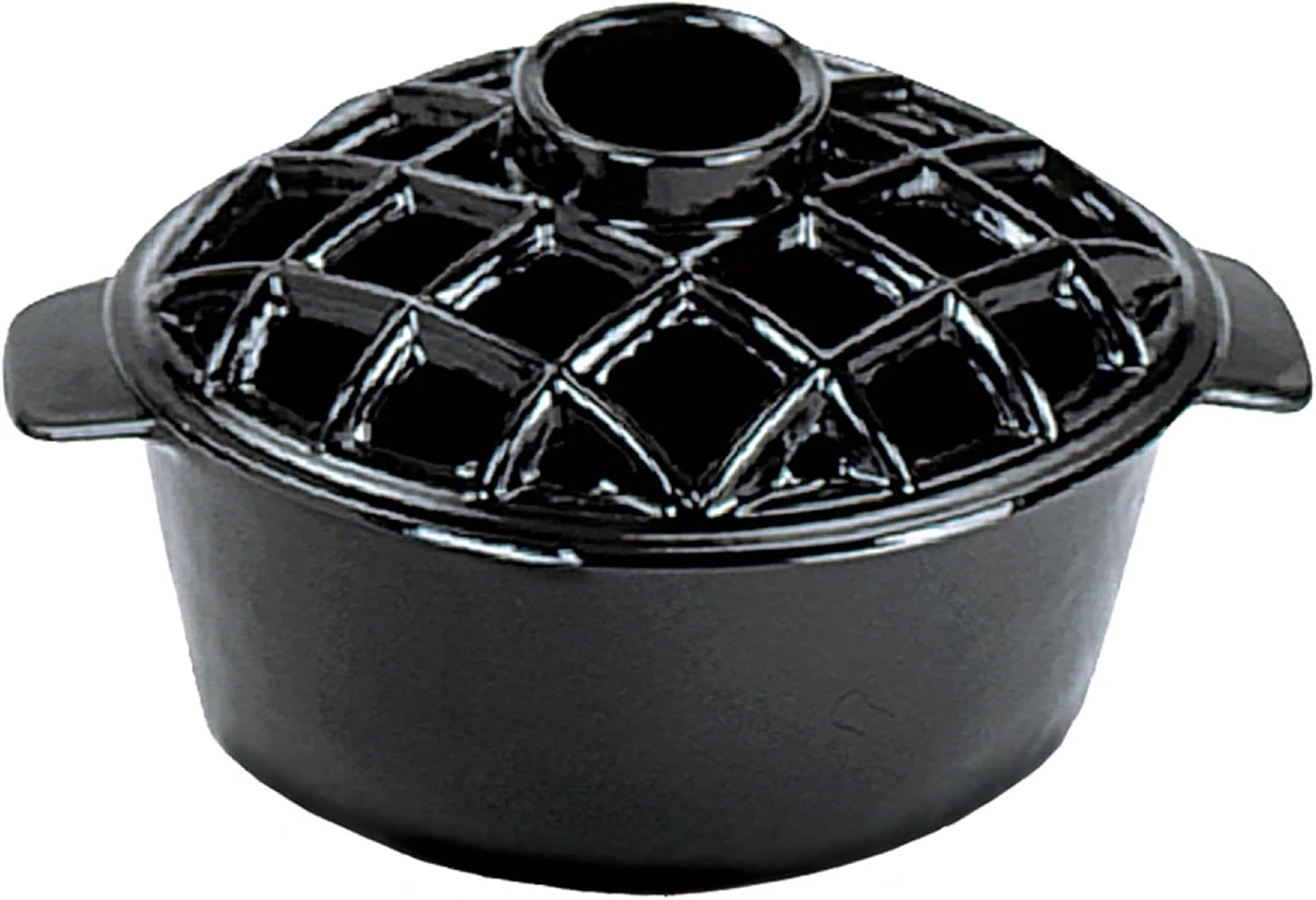 Elegant Black Lattice Top Steamer for Effortless Wrinkle Removal