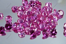 Natural Ceylon Pink Sapphire 8 MM 25 Pcs Round Cut Certified Loose Gemstone Lot