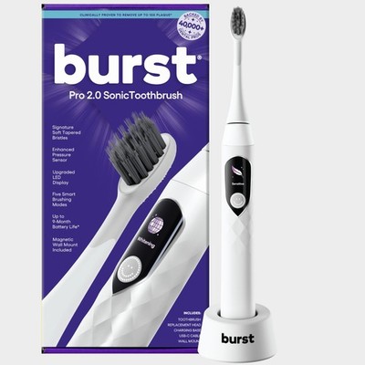 Pro 2.0 Sonic Toothbrush for Adults (White) | Electric Toothbrush with Smart ...