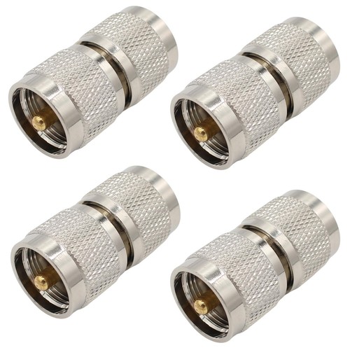 UHF Male to Male Connector 4-Pack, PL259 UHF Male Coax Connector Adapter for ...