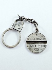 Portachiavi - Gettone Telefonico - 7602 Esm - Originale Metallo Handmade 1970s