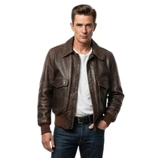 VTG 1950s Hercules Horsehide Leather Biker Jacket Sears Rebel James Dean 42 S